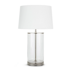Magelian Glass Table Lamp - Nickel