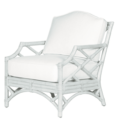 Coastal Chippendale Chair Accent Chair 