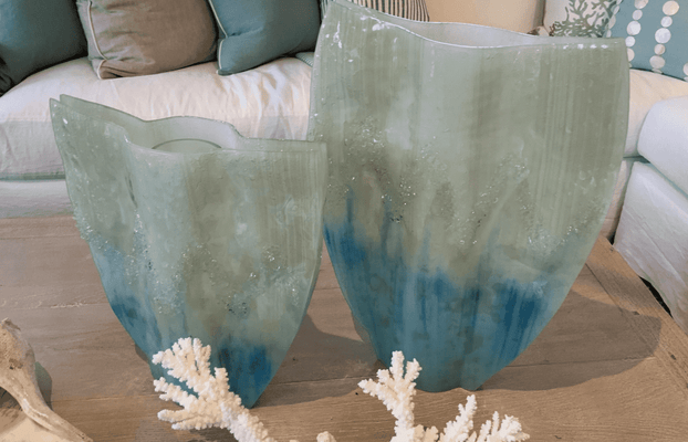 Coastal Ombre Glass Vase - Two Sizes