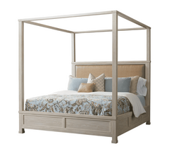 Beach House King Bed in Driftwood SailCloth Finish Bed 