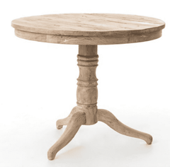 Round Accent Table in White Wash Accent Table 