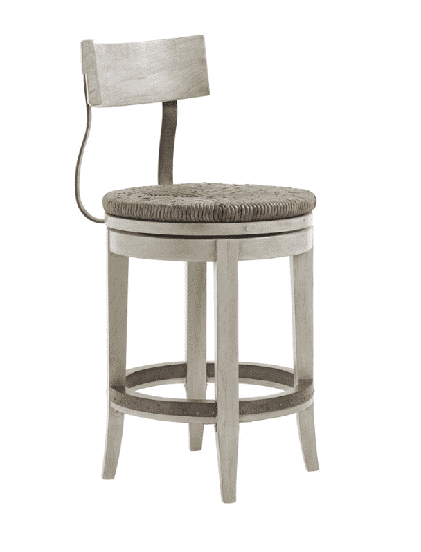 Beachside Swivel Counter Bar Stool in Oyster