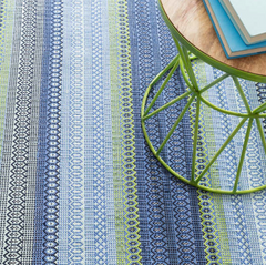 Fiesta Stripe Blue & Green - Indoor/Outdoor Rug