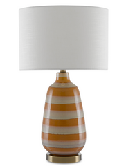Angus Striped Orange Lamp