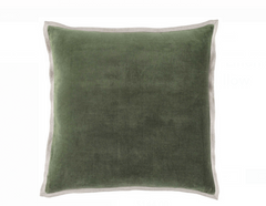 Gehry Velvet/Linen Sage Decorative Pillow