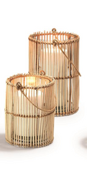 Woven Cane Lanterns (3 styles, 2 sizes)