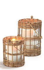 Woven Cane Lanterns (3 styles, 2 sizes)