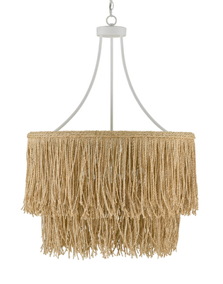 Abaca Rope Two-Tiered Chandelier