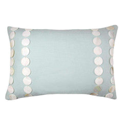 Mother of Pearl Shell Linen Pillow (Aqua) Pillow 12