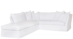 St. Bart's 72in Slipcovered Armless Sofa w/LAF Bumper