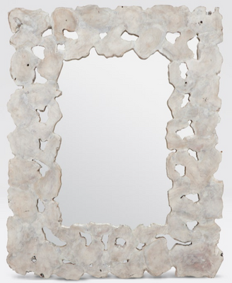 Pieter White Teak Mirror - Two Sizes