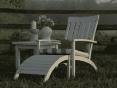 Narragansett Adirondack Chair- Wrought Aluminum in Mahogany