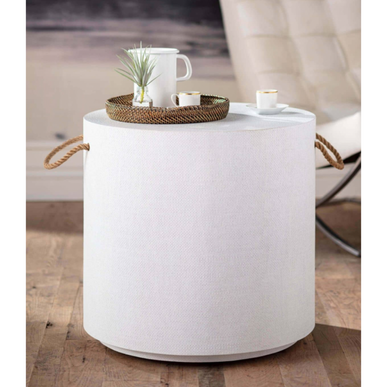 Aegean Round Side Table - White