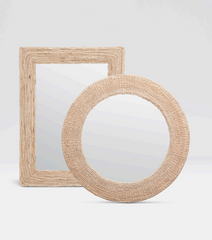 Alex Abaca Rope Mirror - Two Shapes