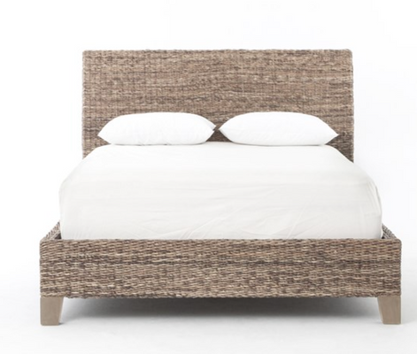 Banana Leaf Gray Wash Bed - Two Sizes Bed 