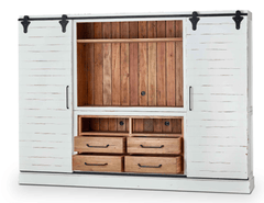 Beach House Entertainment Cabinet with sliding Doors Media Cabinet 
