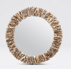 Bedford Round Oyster Shell Mirror