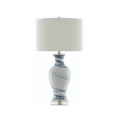 Bellport Navy & White Table Lamp