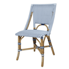 Bijoux Bistro Pair of Chairs - White & Navy Dot - Set of 2