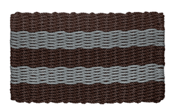 Rope Doormat - Brown & Bluestone Shoreline Stripe