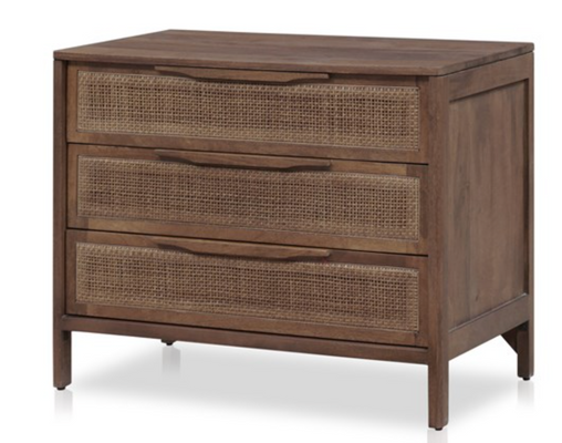 Cape Hatteras Modern Coastal Bedside Chest- In Cocoa