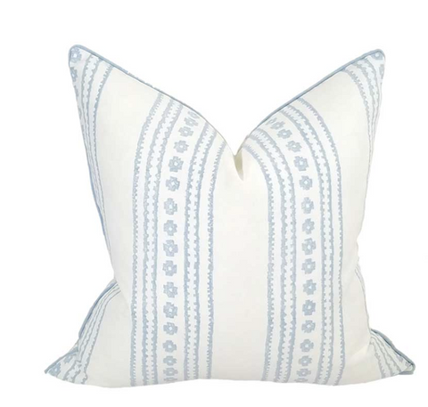 Blue sales stripe pillow