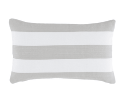 Catamaran Outdoor Pillow - Pearl Gray & White