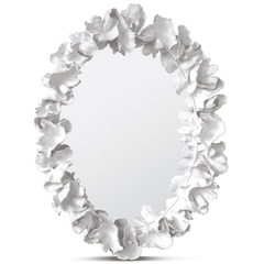 Celeste Oval Leaf Faux Coral Mirror Mirror 