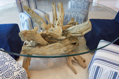 Hampton Driftwood Dining Table Base to accommodate a Round Top - Smaller Spaces 32