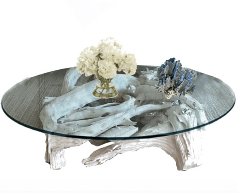 Hampton Driftwood Coffee Table Base for Round Top - Multiple Size Options
