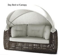 Dune Road Day Bed w/Canopy & Canvas Cushion
