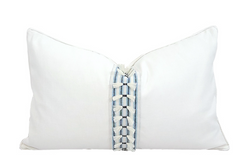 Eyelash White Lumbar Pillow