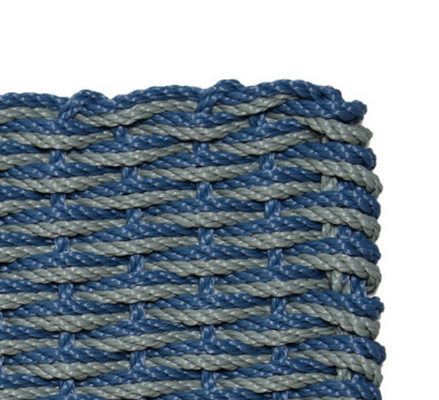 Rope Doormat - Federal Blue & Bluestone Wave