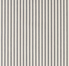 French Ticking Charcoal Fabric Swatch - Beachside Collection