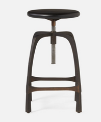 Hadley Aged Iron Counter Stool - Silver or Bronze