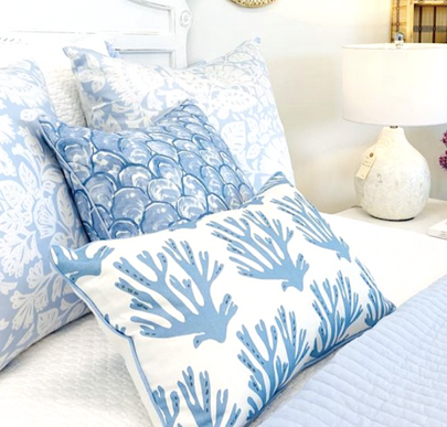 Heliopora Blue Coral Pillow