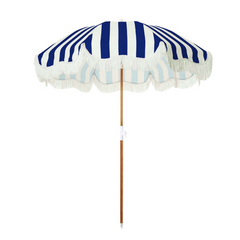 The Holiday Beach Umbrella - Navy Crew Stripe