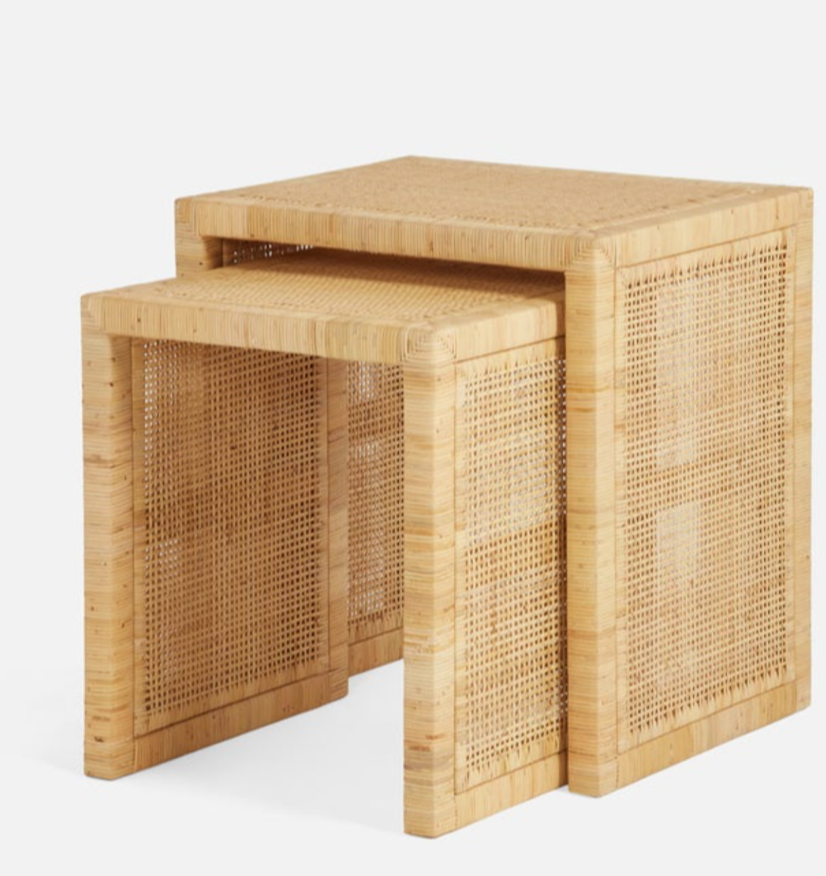 Small Rectangular Rattan Nesting Table Islamorada Rattan Nesting Tables