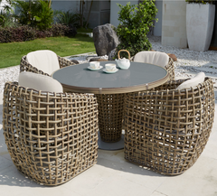 Dune Road Outdoor Dining Armchair w/ Canvas Cushion