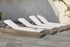 Dune Road Outdoor Chaise Lounger  With Canvas Cushion