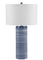 Somerset Indigo Striped Lamp Lamp 