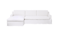 Majorca Deluxe Slipcovered Sectional w/LAF Lounge
