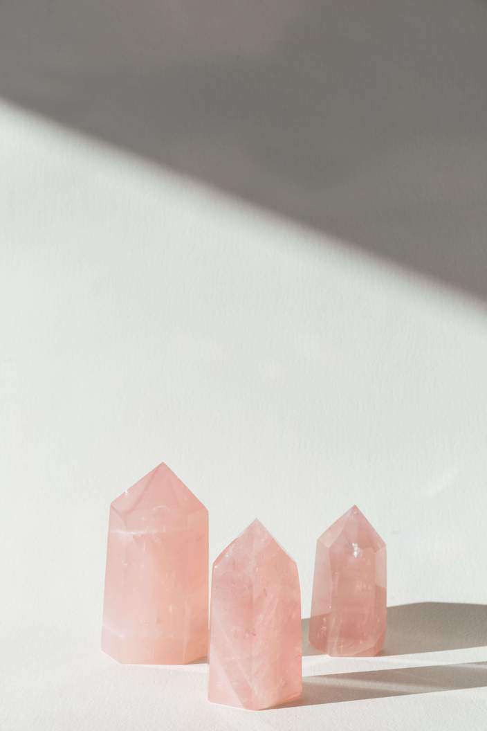 Rose Quartz Crystal Set Column