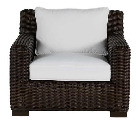 Malibu Outdoor Wicker Chair - Black Walnut