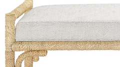 Monarch Rope Bench w/Pearl Fabric