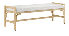 Monarch Rope Bench w/Pearl Fabric