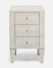 Moonstone Bay Vintage Shagreen Nightstand- French Gray (Two Sizes)