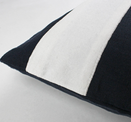 Corsica Bay Navy & White Striped Pillow