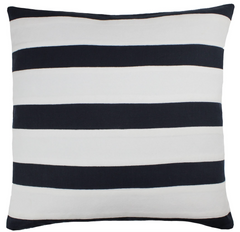 Corsica Bay Navy & White Striped Pillow