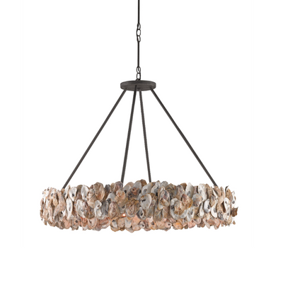 Oyster Shell Round Halo Chandelier